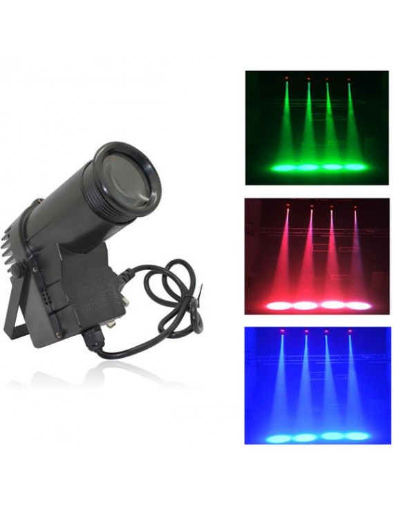 30W Multicolored Light 3 Control Modes Mini LED Stage Lamp Black