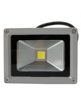 10W 6000-6500K White Light Aluminium Alloy LED Flood Light with IP65 Waterproof Gray