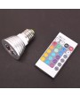 E27 3W 85V-265V 16-color Remote Control LED Spotlight